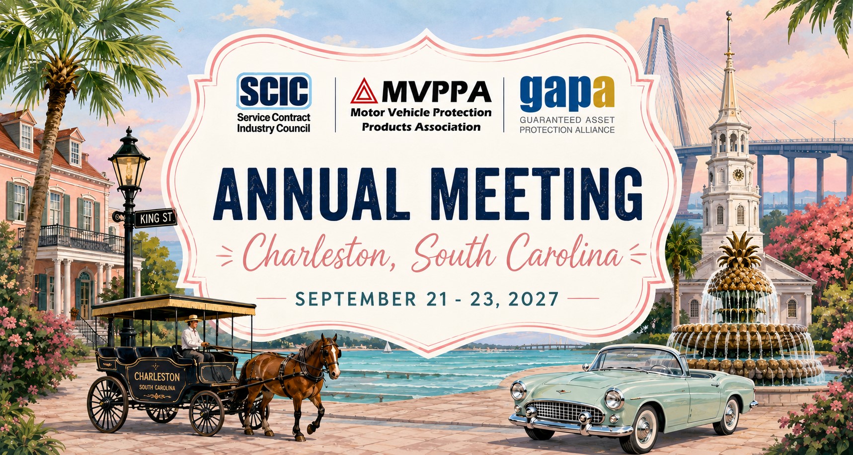 SCIC, MVPPA, GAPA Annual Meeting, Charleston, SC, September 21-23 2027
